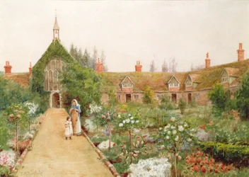 En lantlig trädgård i Bray, Berkshire