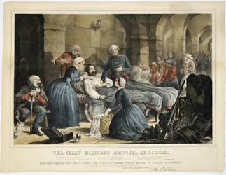 The Great Military Hospital i Scutari, tryckt av Stannard und Dixon, 24 februari 1855
