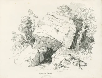 Biddulph - "Gawton Stone": ritning med penna och bläck, 1836