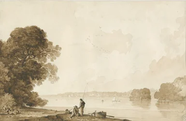 Chillington Park - Pool: sepiateckning, nd [1837-1838] (ritning)