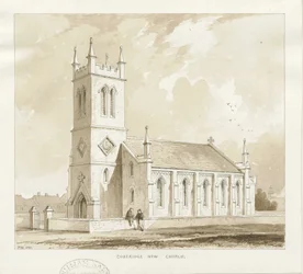 Cobridge Church: ritning med penna och tvätt