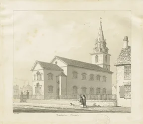 Darlaston Church: sepiateckning, 1836