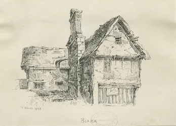 Eccleshall - Biana Hall: ritning med penna och bläck, 1833