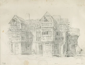 Eccleshall - Biana Hall: blyertsteckning, 1835
