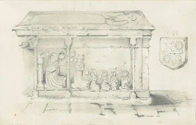 Eccleshall Church - Biskop Benthams grav: blyertsteckning, nd [1817-1845]