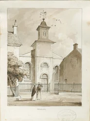 Fazeley Chapel: ritning med penna och tvätt