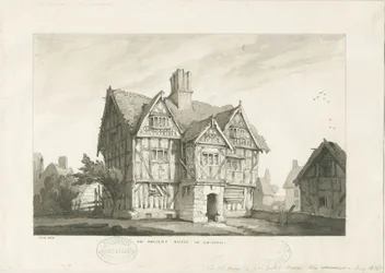 Gnosall Village - Ancient House: tvätta ritning