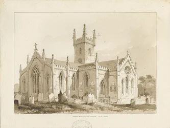 Handsworth Church: sepiateckning