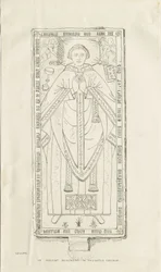 Haughton Church - Monument till Nicholas Graviner: pennteckning