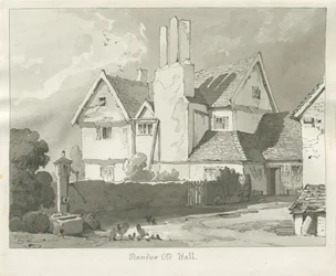 Standon Hall: sepiateckning