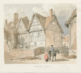 Wigginton Old Hall: akvarellmålning, 1841
