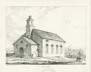 Wolstanton - New Chapel: ritning med penna och bläck