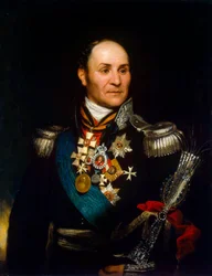 Porträtt av greve Matvey Ivanovich Platov, 1757-1818, 1814.