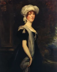 Porträtt av Frances, hustru till Hugh, 2:a hertigen av Northumberland (olja på duk)