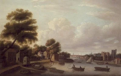 Utsikt över Themsen vid Lambeth Palace