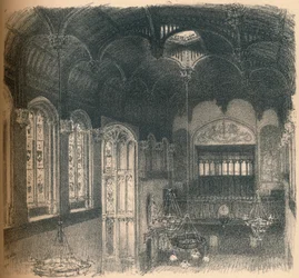 Interiör av Crosby Hall, 1902