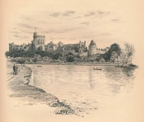 Windsor Castle från floden, 1902