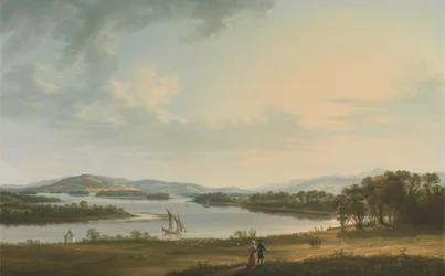 Slå på Ninney och Lough Erne från Bellisle, County Fermanagh, Irland