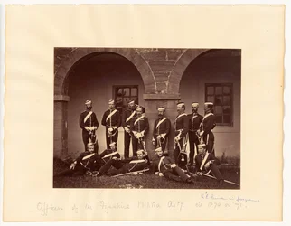 Officerare i Fifeshire Militia Artillery
