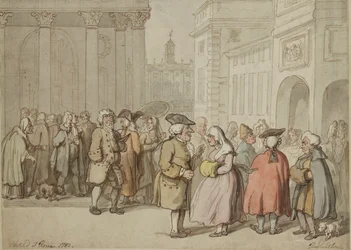 En grupp skissad i Rom, 1770-1820