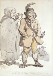 A Peep O Day Boy, 1799 (bläck och wc på papper)