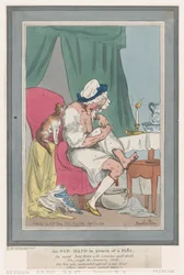 En gammal piga på jakt efter en loppa, 25 september 1794, 25 september 1794.
