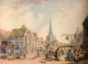 En gammal engelsk byscen, c1700-talet. 1941