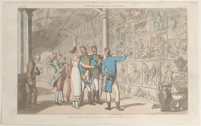 Don Luigi möter Donna Anna i museet, från Neapel och Campagna Felice: i..., 1 juni 1815.