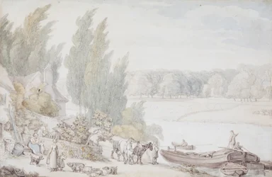 Gård vid flodstranden