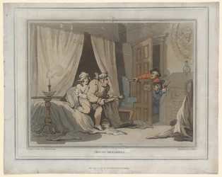 House Breakers, tryck gjord av Thomas Molten, 1791 (handfärgad gravyr)