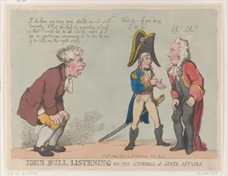 John Bull Listening to the Quarrels of State Affairs, 1 maj 1803., 1 maj 1803.