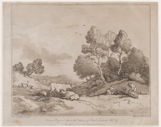 Landskap med figurer som binder en träbunt, 21 maj 1789, 21 maj 1789.