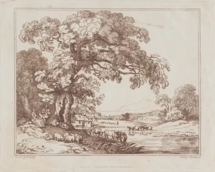 Pastoral flodscen, 1789, 1789.