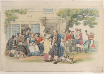 Plåt 6: The Ale-House Door, från World in Miniature, 1816., 1816.