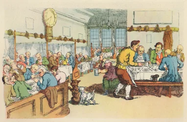 Scen i ett kaffehus, 1788, 1944.