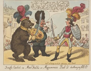 Tvekamp i Moorfields, eller den storsinte Paul O! - som utmanar alla O! (ur: Caricature, vol. 4)