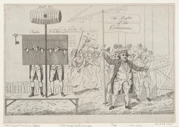 Sir Cecil Wray in the Pilory, 7 maj 1784., 7 maj 1784.