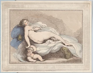Sovande Venus och kärlek, 1799., 1799.