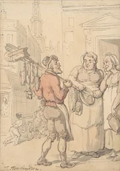 Gatubild: Försäljare av borstar, 1780-1827.