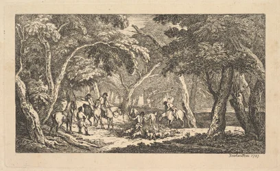 Döden - Rävjakt - En landskapsscen, 1787.