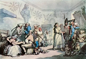 Interiören av en fransk baracker, 1787, 1929