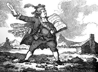 Journalisten med utsikt över Auchinleck eller The Land of Stones, c 1786.