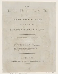 Lousiaden av Peter Pindar, Frontispice, 1787., 1787.