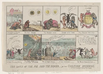 Rävens och grävlingens kärlek, eller koalitionens bröllop. , 7 januari 1784., 7 januari 1784.