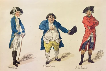 The Rival Candidates, frontispice i boken History of the Westminster Election.. av Lovers of Truth and Justice, London, 1784 (färgetsning)