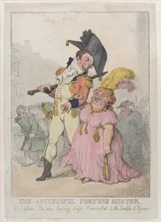 The Successful Fortune Hunter, eller Captain Shelalee Leading Miss Marrowfat..., [1802], återutgiven 1812.