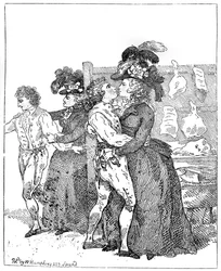 De två patriotiska hertiginnorna på sin kanvas som begärde en tidig omröstning, 1784.