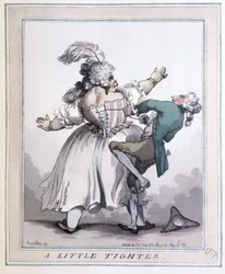 Tighten More - Tryck av Rowlandson, i "The corset in art and morals from the 13th to the 20th century" av F. Libron och H. Clouzot