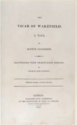 Titelsida, från The Vicar of Wakefield, 1817., 1817.