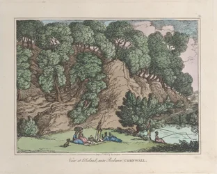 Utsikt på Blisland, nära Bodmin, Cornwall, från Sketches from Nature, 1822., 1822.